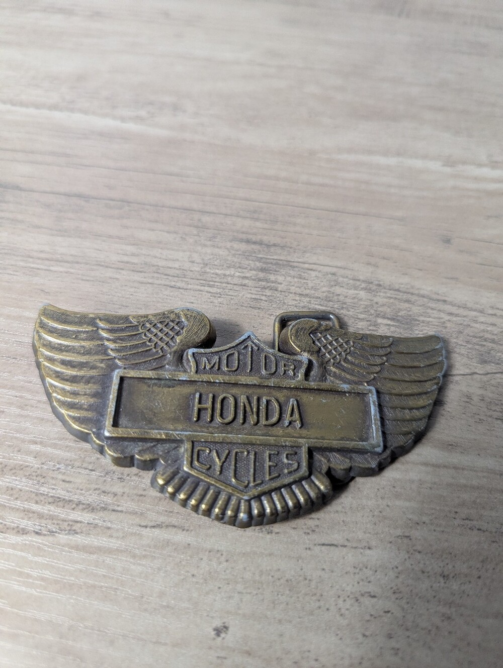 70's Vintage  Wings Belt Buckle HONDA Motorcycle